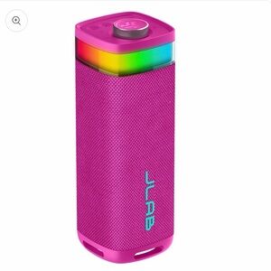 JBUDS PARTY Pink Portable WATERPROOF Bluetooth Speaker with RGB Light